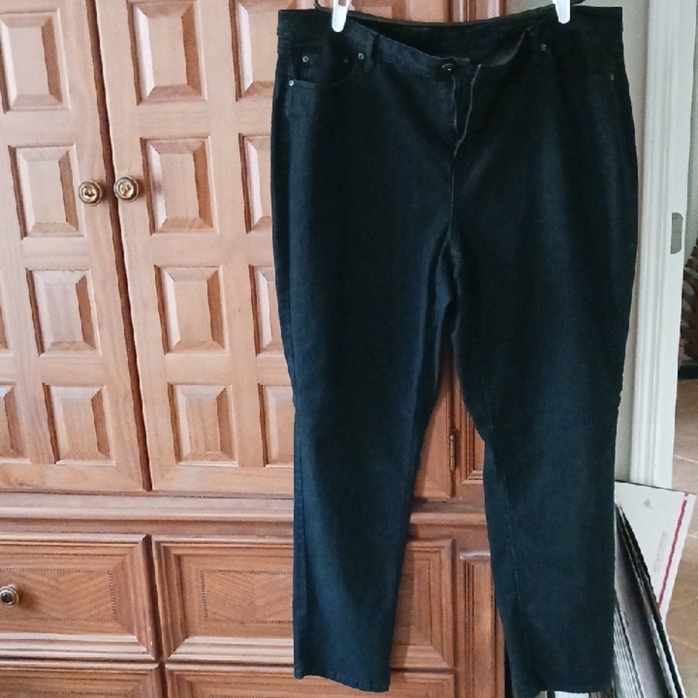 Ashley Stewart Black Straight Leg Jeans